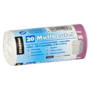 Mülleimerbeutel LDPE, 5 Liter, weiß STARPAK 12057 (4002911120576)