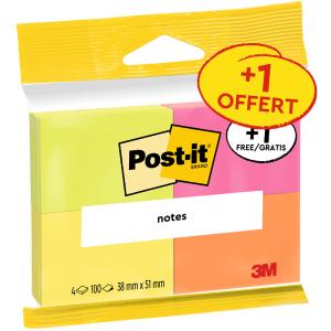 3 + 1 Gratis: Post-it Super Sticky Notes 653 Haftnotizen Farbsortiert, 3 Blöcke + Gratis 1 Blöcke 6812P (3134375321006)