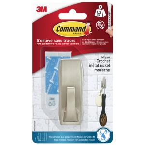 3M Metall-Badhaken 'Modern', Größe: L, silber Command MR03BN-BFGN (4046719246878)