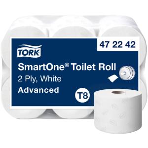 TORK Großrollen-Toilettenpapier SmartOne, 2-lagig, 207 m tork 472242 (7322540656152)