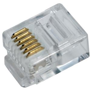 LogiLink RJ12 Stecker für Flachbandkabel, ungeschirmt MP0019 (4052792006261)
