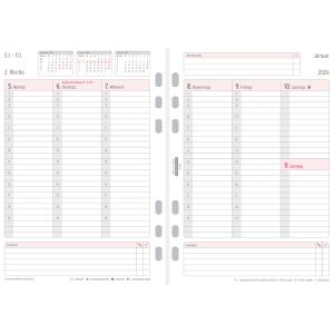 Wochenplan 2026, 1 Woche/ 2 Seiten, A5, Spalten CHRONOPLAN 50236 (4004182088401)
