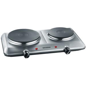 Doppelkochplatte DK 1014, Edelstahl / schwarz SEVERIN (4008146009488)