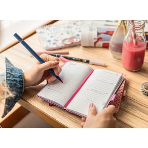 Taschenkalender Jolie Feel 2026, Textil, A6, blau sigel J6400 (4004360775543)