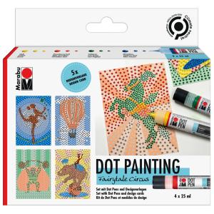 Punktfarbe Dot Pen Set 'Fairytale Circus', 4 x 25 ml Marabu 1801000000082 (4007751905574)