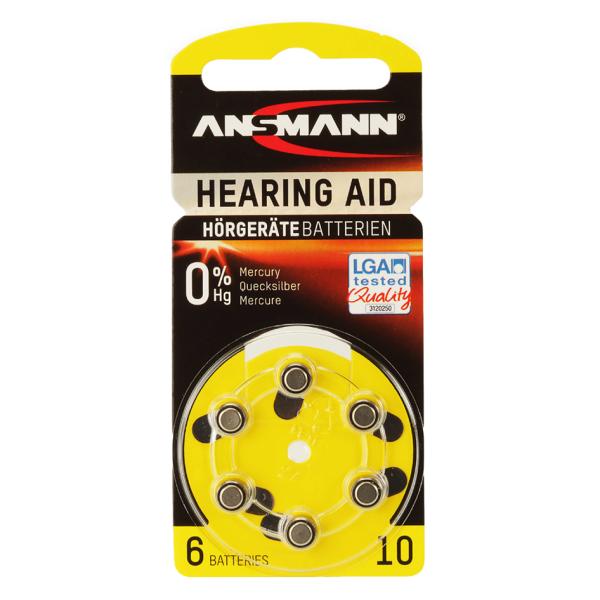Hörgeräte Knopfzelle 312 (PR-41), 6er Blister ANSMANN 5013233 (4013674013234)
