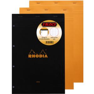 Notizblock No. 20, DIN A4+, kariert, 3er Pack RHODIA 202019C (3037922020196)