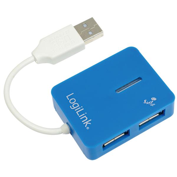 USB 2.0 Hub Smile, 4 Port, grün LogiLink UA0138 (4260113575697)