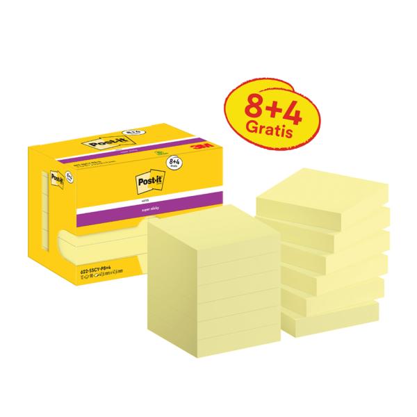 Haftnotizen super sticky notes, 127 x 76 mm, 20+4 Post-it 655-SSCY VP24 (4054596856271)