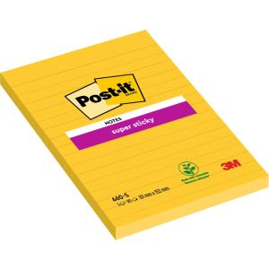 Haftnotizen super sticky notes, 101 x 152 mm, gelb Post-it 660-S (4001895877131)