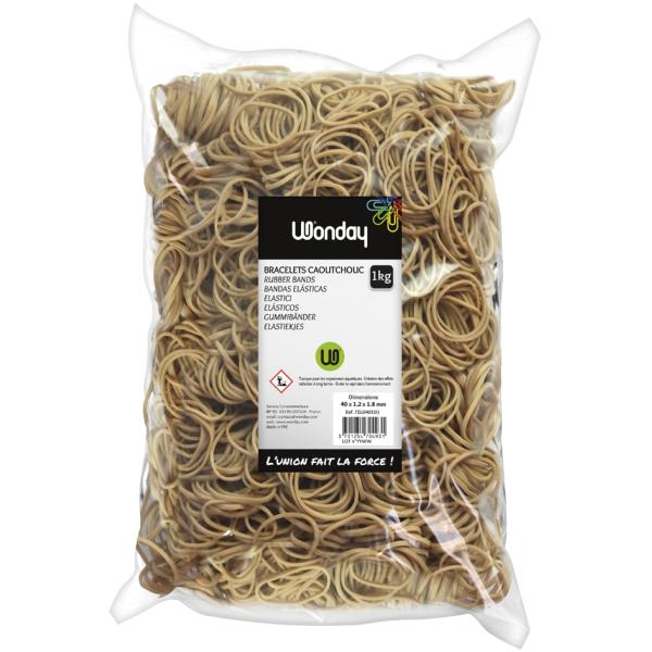 Gummiringe im Beutel, natur, 120 mm, Großpackung Wonday FEL180103 (3701254705143)