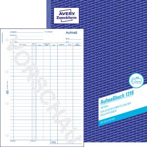 Formularbuch 'Aufmaß', A4, 100 Blatt AVERY Zweckform 1318 (4004182013182)
