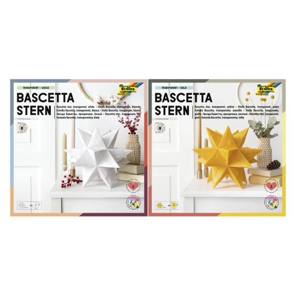 Faltblätter Bascetta-Stern, orange-transparent folia 840/2020 (4001868033380)