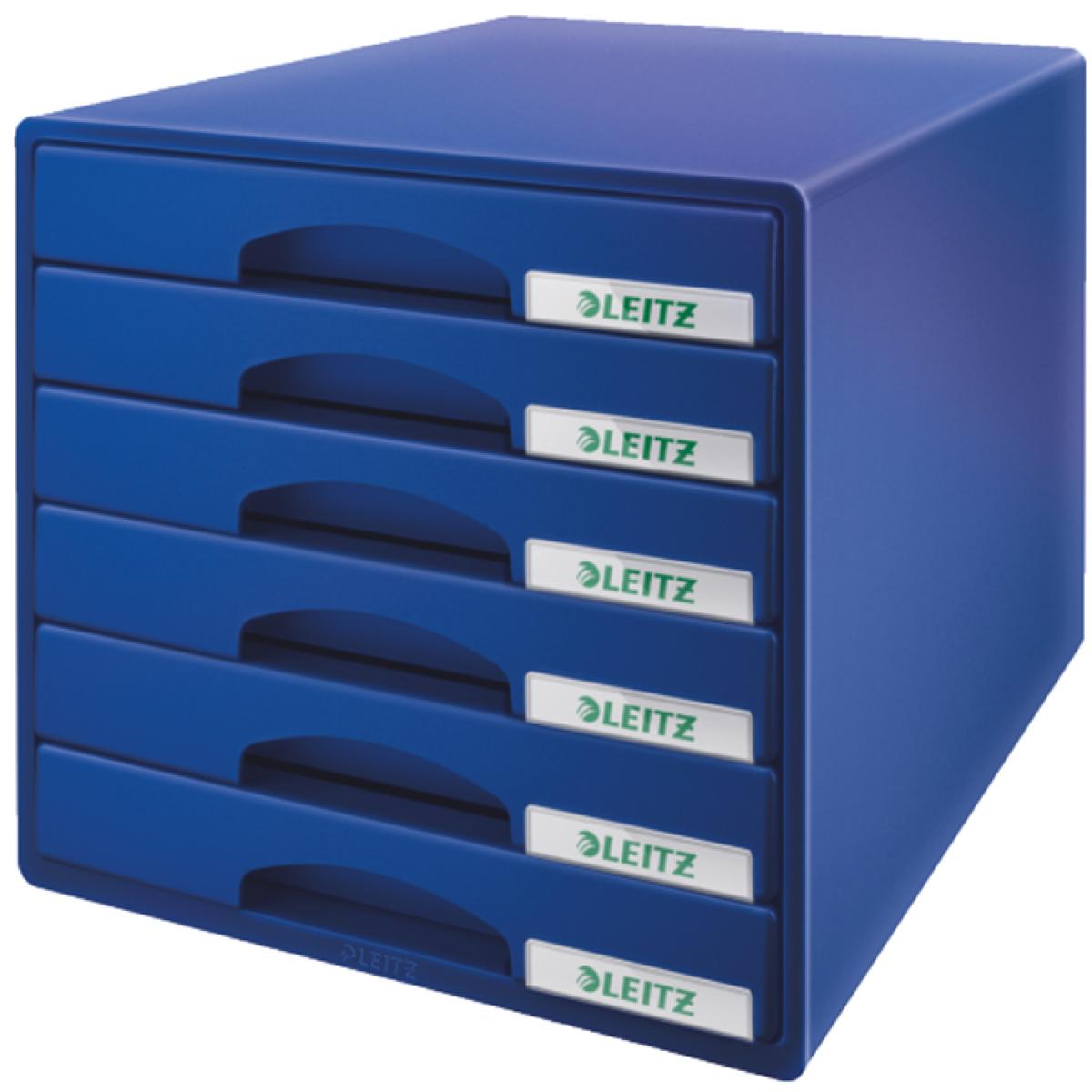 Leitz Schubladenbox Plus Grau 52120085, Din A4 Mit 6 Schubladen (4002432102341)