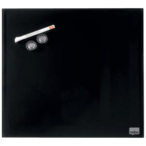 Glas-Magnettafel, (B)450 x (H)450 mm, schwarz nobo 1903951 (5028252419758)