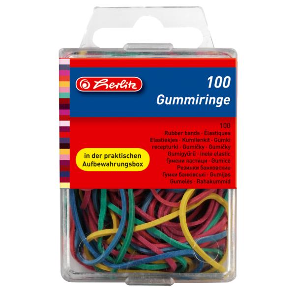 Gummiringe, farbig sortiert, Größen-Mix herlitz 300010462 (4008118770002)