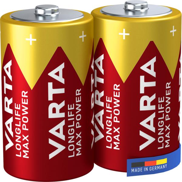 2 Varta Batterien Longlife Max Power Mono D 1,5 V 4720101422 (4008496128020)