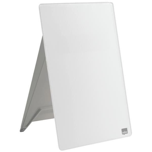 Glas Notizboard Diamond A4, weiß aufstellbar NOBO 1905173 (5028252501934)