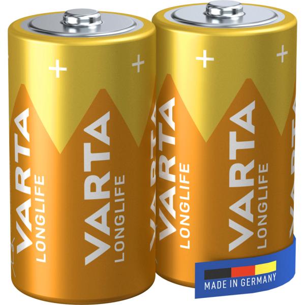 Alkaline Batterie Longlife, Mono (D), 4er Blister VARTA 04120101424 (4008496129386)