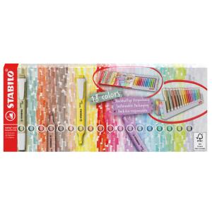 Textmarker swing cool NatureCOLORS, 18er Tischset STABILO EO275/18-02-5 (4006381618854)