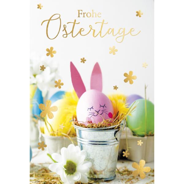 Oster-Grußkarte 'Hasenei im Eimer' SUSY CARD 40051604 (4050498326652)