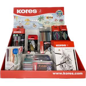 Thekendisplay Metallic-Serie, Karton-Display, bestückt Kores DP-40030 (4045257400308)
