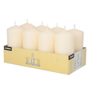 Stumpenkerze, Durchmesser: 50 mm, creme, 8er STARPAK 17981 (4002911179819)