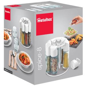 Gewürzständer Spice 8, unbestückt, rund, schwarz metaltex 252876080 (8002522528767)
