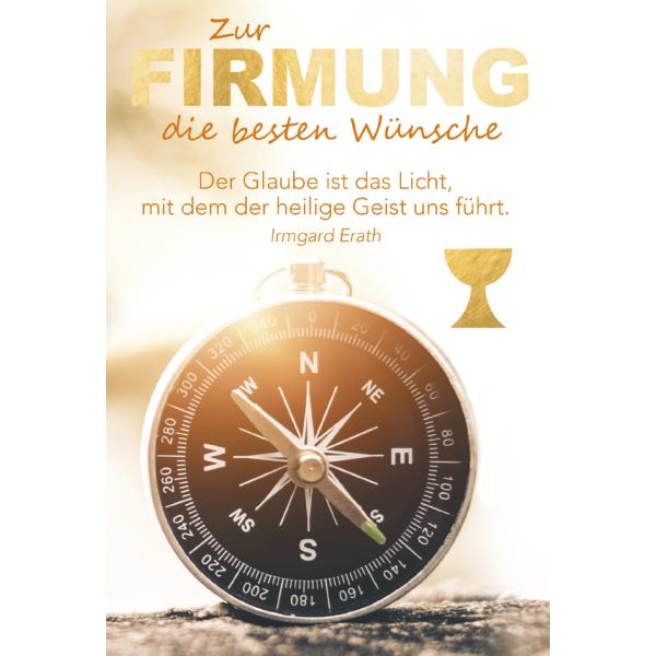 Firmungskarte 'Kompass 2' SUSY CARD 40051734 (4050498327109)