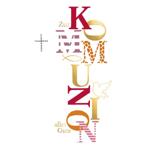 Kommunionskarte 'Schriftzug' SUSY CARD 40051949 (4050498327659)