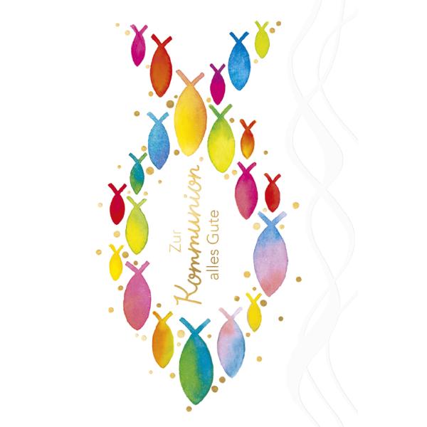 Kommunionskarte 'Fisch aus Fische' SUSY CARD 40051970 (4050498327789)