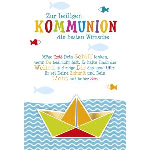 Kommunionskarte 'Schiffchen' SUSY CARD 40052137 (4050498328274)