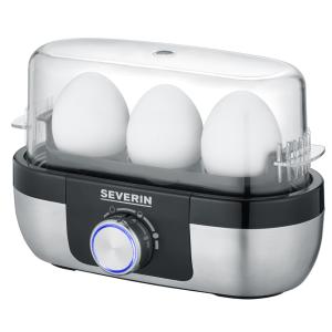 Eierkocher EK 3163, für 3 Eier, Edelstahl / schwarz SEVERIN (4008146036675)