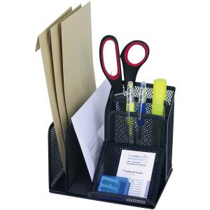 Utensilienständer Office, 4 Fächer, Drahtmetall, schwarz WEDO 65 501 (4003801792774)