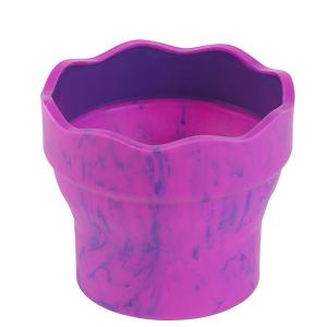 FABER-CASTELL Wasserbecher CLIC & GO, pink marmoriert Faber-Castell 181527 (4005401815273)