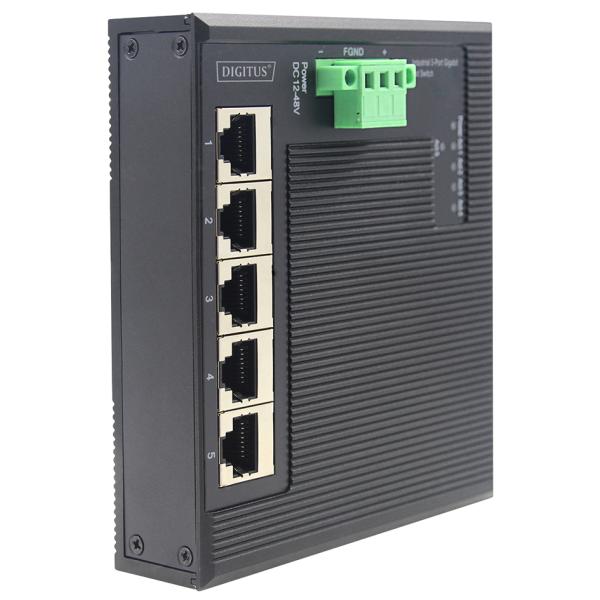 Industrie Gigabit Flat Switch, 5-Port, IP40 DIGITUS DN-651126 (4016032462835)