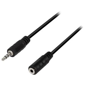 Audiokabel, Stecker - Kupplung, 3 m, schwarz LogiLink CA1054 (4052792008883)