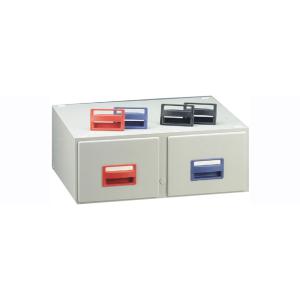 REXEL Karteikasten 125 x 200 mm, 2 Schubladen, grau Rexel 3312280 (3147330057247)