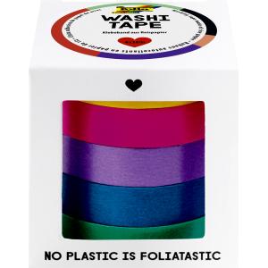Deko-Klebeband Washi-Tape UNI PASTELL, 5er Set folia 26439 (4001868104172)