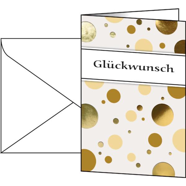 Grußkarte 'Golden Bubble', (B)115 x (H)170 mm sigel DS106 (4004360810213)