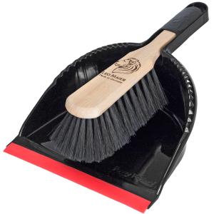 Kehrgarnitur mit Lippe 'Light', schwarz/ rot LEO MAIER 43073 (4006938430731)