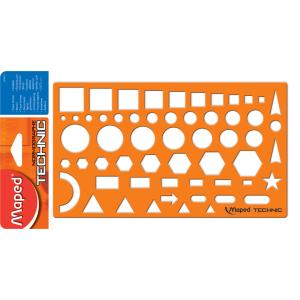 Zeichenschablone NORMOGRAPHE TECHNIC, orange Maped 922410 (3154149224104)