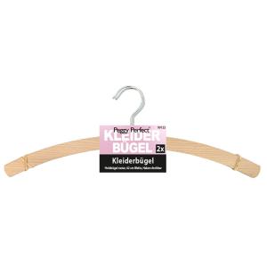 Holz-Kleiderbügel ohne Steg, natur, 2er Pack Peggy Perfect 90122 (4006938901224)