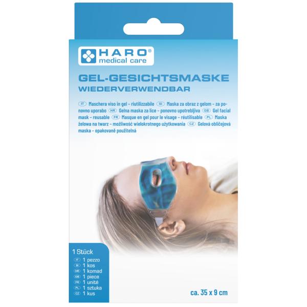 Gel-Gesichtsmaske, wiederverwendbar, blau HARO 10163 (4062191101634)