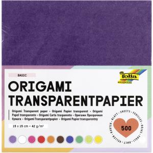 Folia Faltblätter Transparent 15 X 15 Cm Mehrfarbig 500 Blatt 825/1515 (4001868825152)