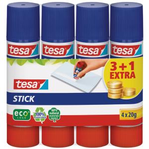 ecoLogo Stick Klebestift, 4er Pack, 20 g tesa 57088-00200-03 (4042448167866)