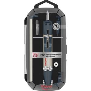 Zirkelkasten Nr. 421, schwarz, 5-teilig Maped 198802 (3154141988028)