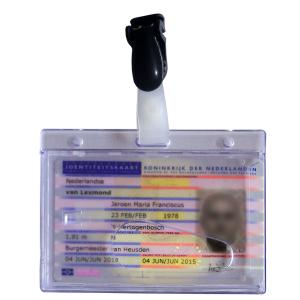 Namensschild, mit Clip, 54 x 86 mm, transparent pavo 8046867 (8717448046867)