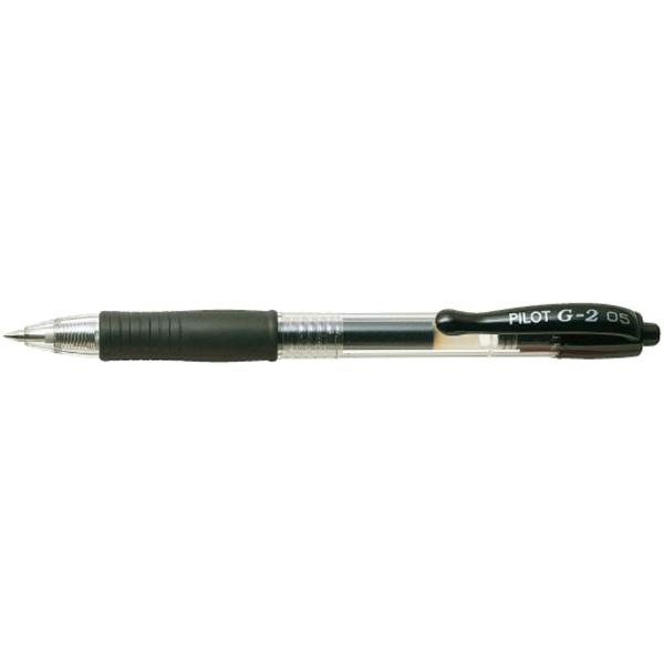 Gelschreiber G2-5, gummierte Griffzone dokumentenecht 0.5mm (F) schwarz PILOT 2615001 (4902505163104)