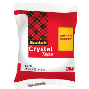 Klebefilm Crystal, transparent, 19 mm x 25 m Scotch 6-1925R (0051131592070)